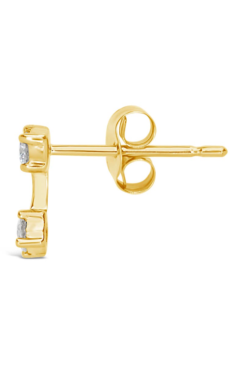 STERLING FOREVER FINE 14K Gold Double Diamond Single Stud Earring - 0.03 ctw, Alternate, color, 