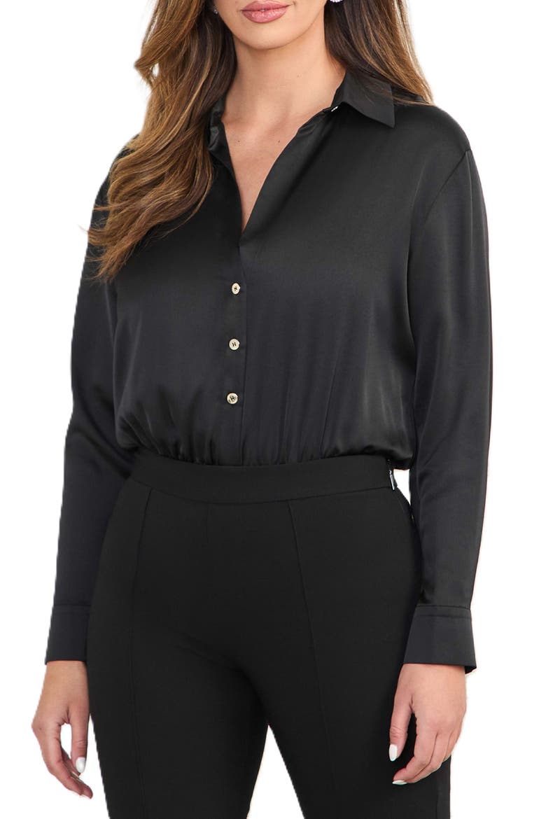 Sky Shirt Bodysuit, Main, color, JET BLACK