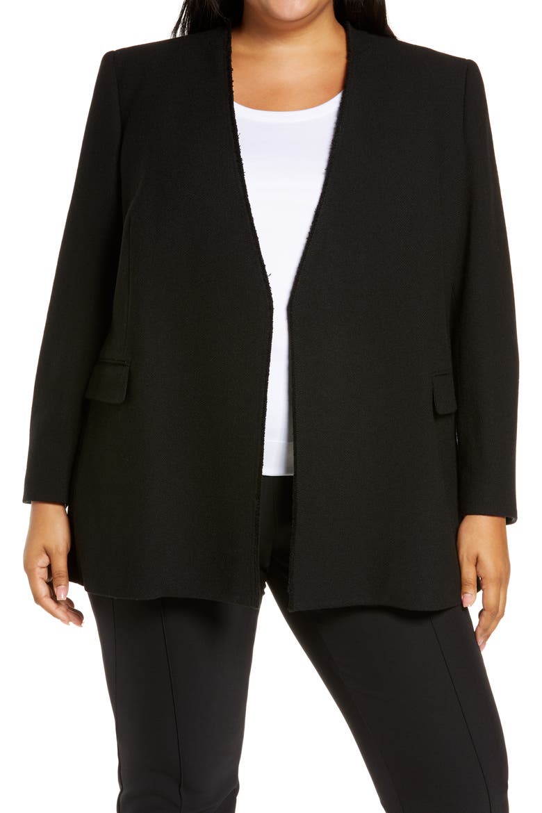 Erickson Open Front Blazer, Main, color, BLACK