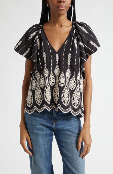 Bettie Embroidered Top