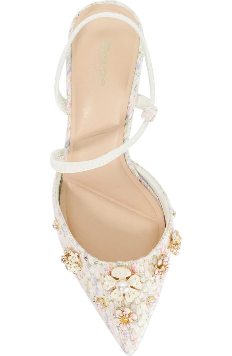 Dune London Dyana Pointed Toe Pump, Alternate, color, White Multi