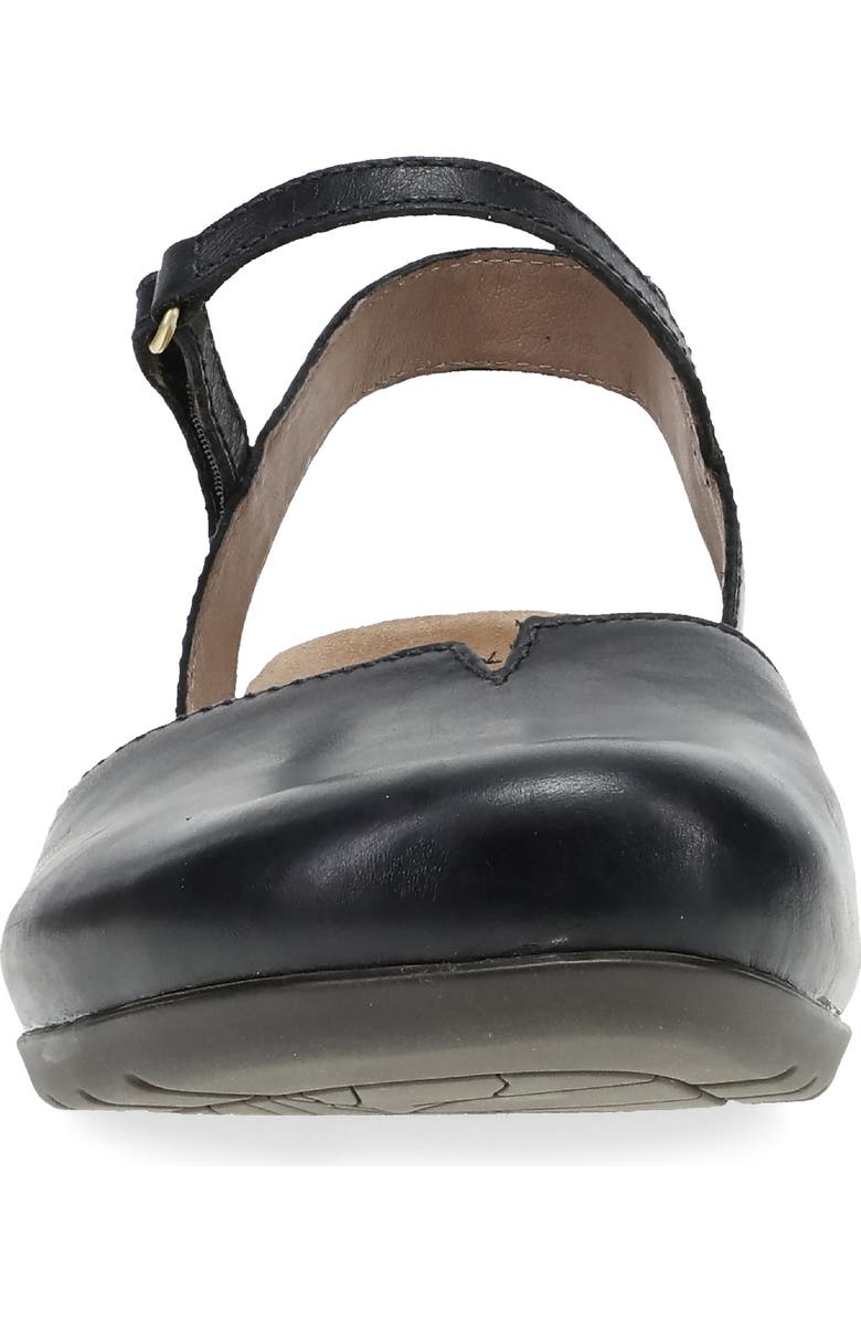 Dansko Rowan Flat, Alternate, color, Black Waxy Burnished