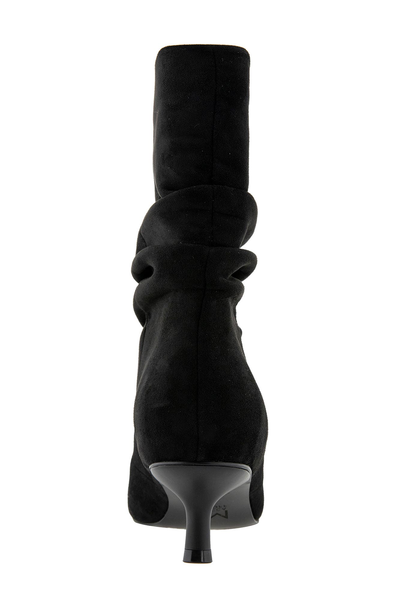 Polina Pointed Toe Slouch Bootie, Alternate, color, BLACK FAUX SUEDE