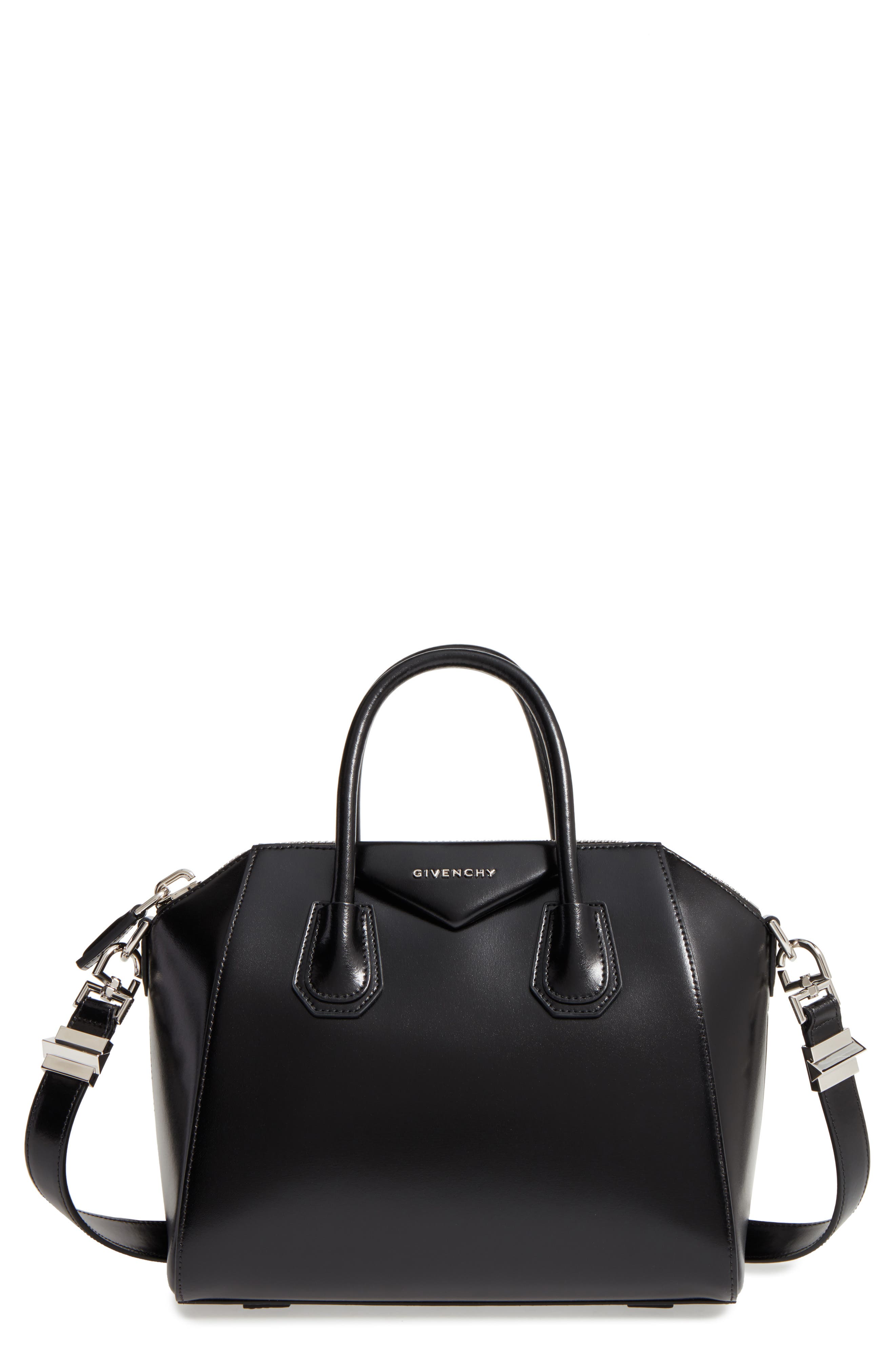Givenchy Small Antigona Box Leather Satchel, Main, color, 