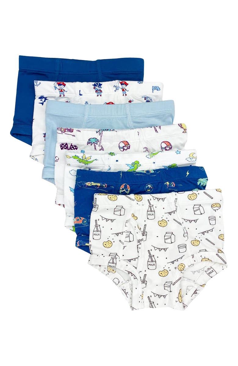 Bellabu Bear Kids' Assorted 7-Pack Print Briefs, Main, color, 