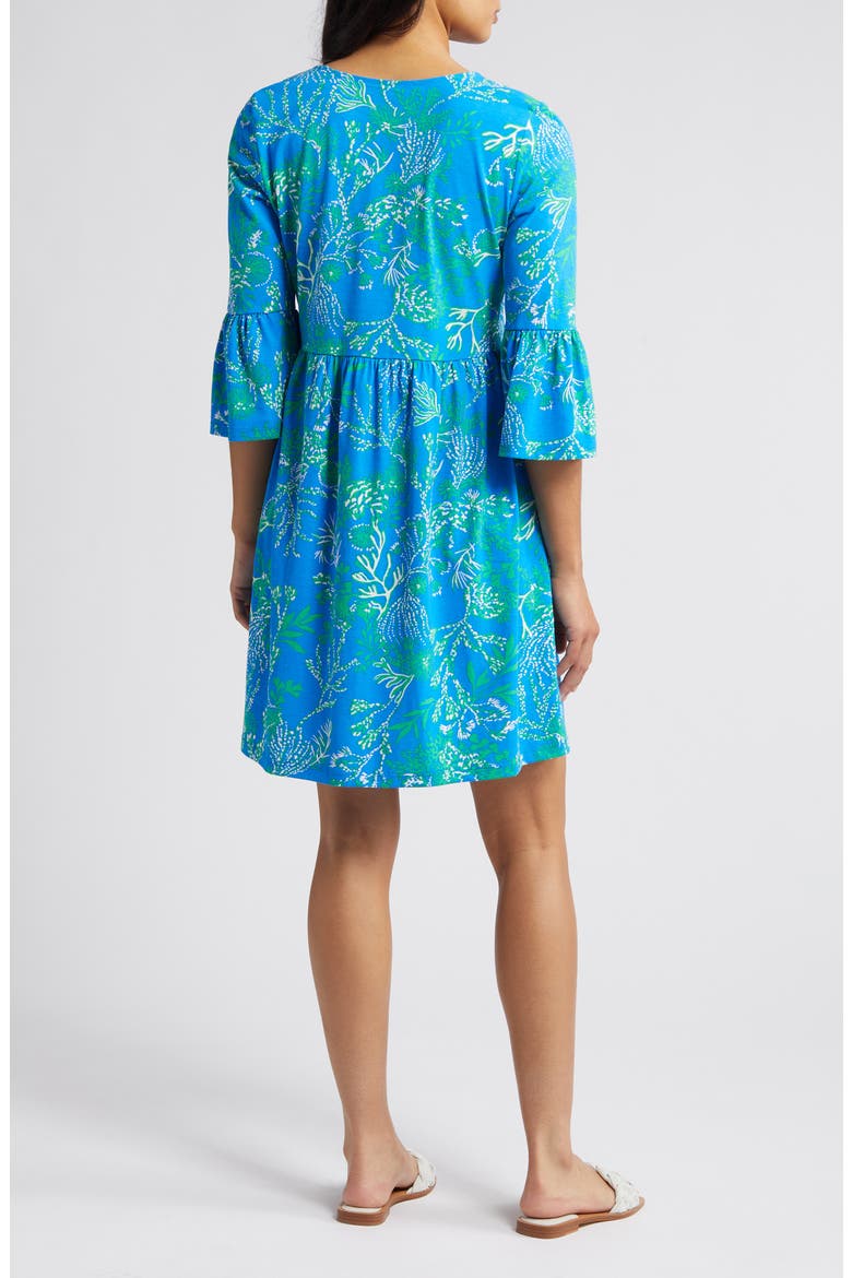 Jannie V-Neck A-Line Dress, Alternate, color, BRINY BLUE A BIT SALTY
