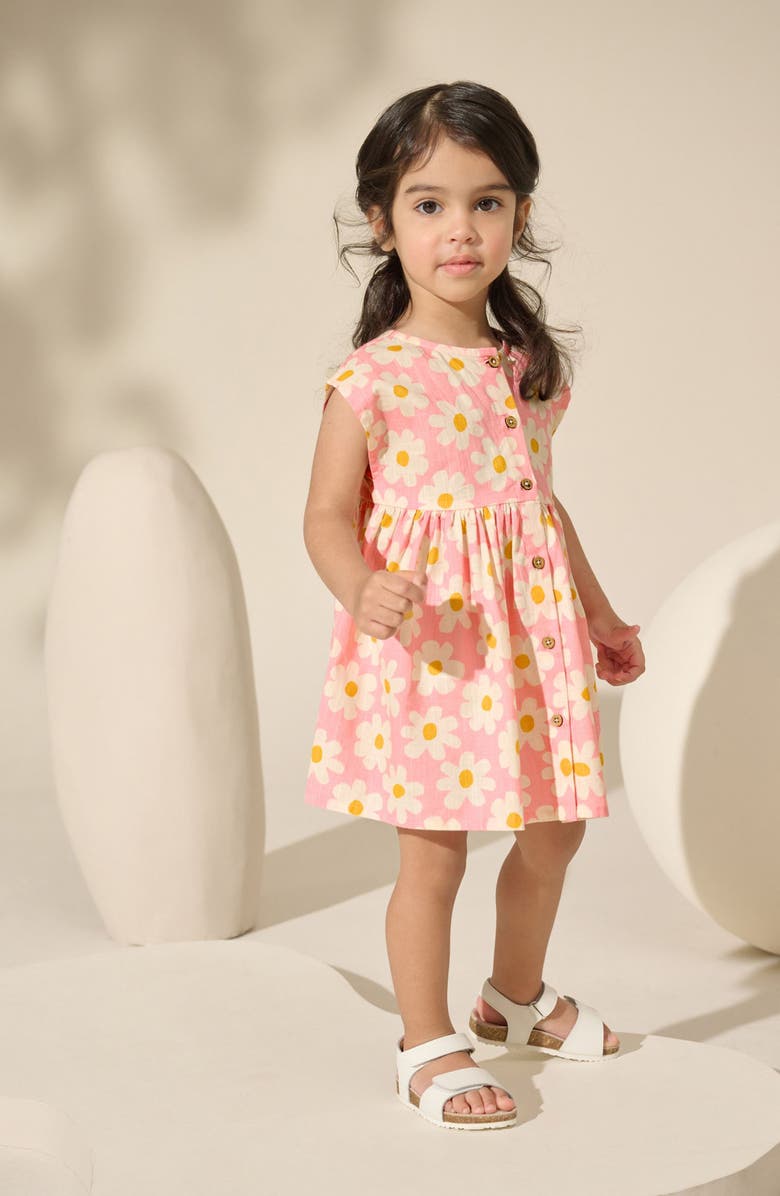 NEXT Kids' Floral Print Cotton Button Front Dress, Alternate, color, 