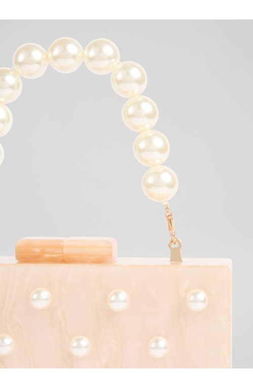 Lk Bennett Malia Clutch In Pink/cream