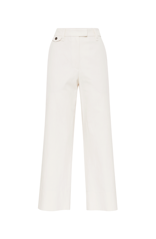 Brunello Cucinelli Cropped Chino Trousers In Panama