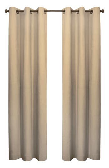 Outdoor Decor By Commonwealth Set Of 2 Cotton Curtain Panels In Brown