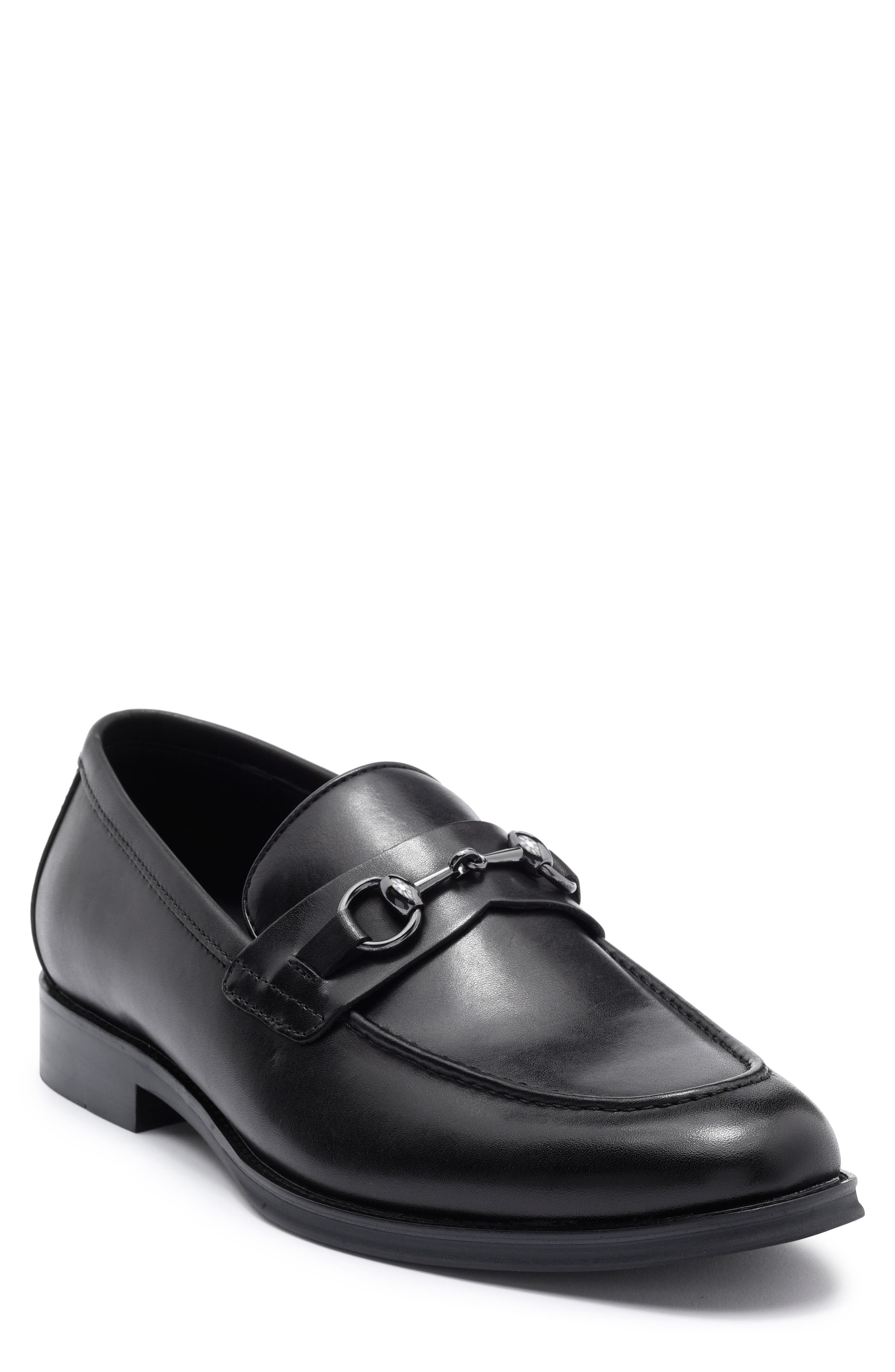 NORDSTROM RACK Payce Horsebit Loafer, Main, color, Black Leather