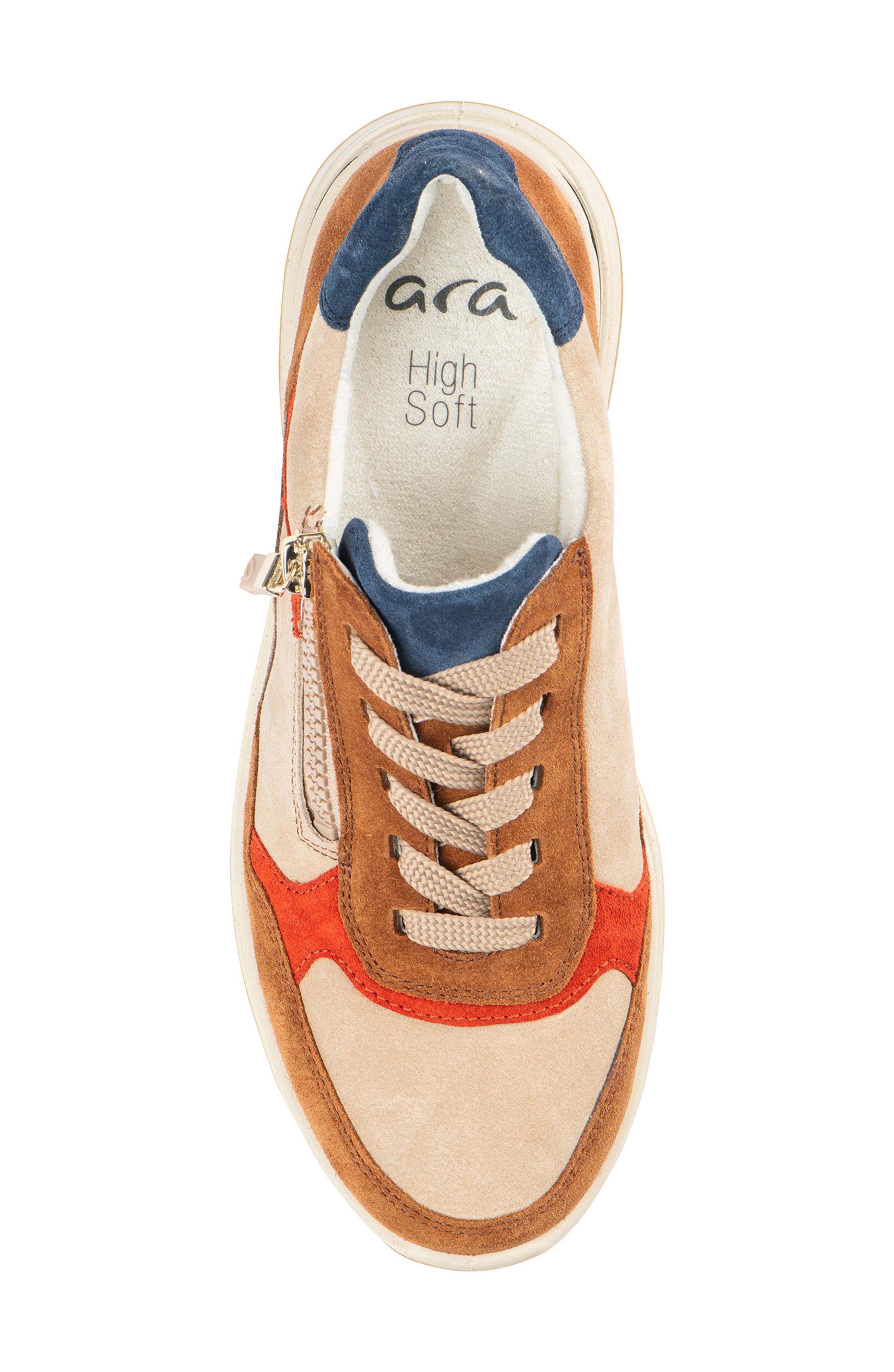 ara Gardenia Wedge Sneaker, Alternate, color, Nuts/ Sand Pump/ Sesame