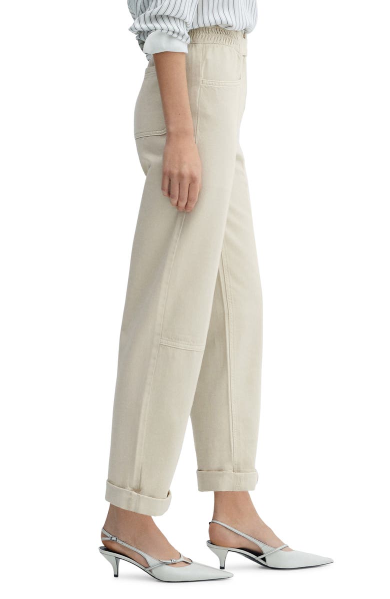 MANGO High Waist Taper Leg Ankle Jeans, Alternate, color, 