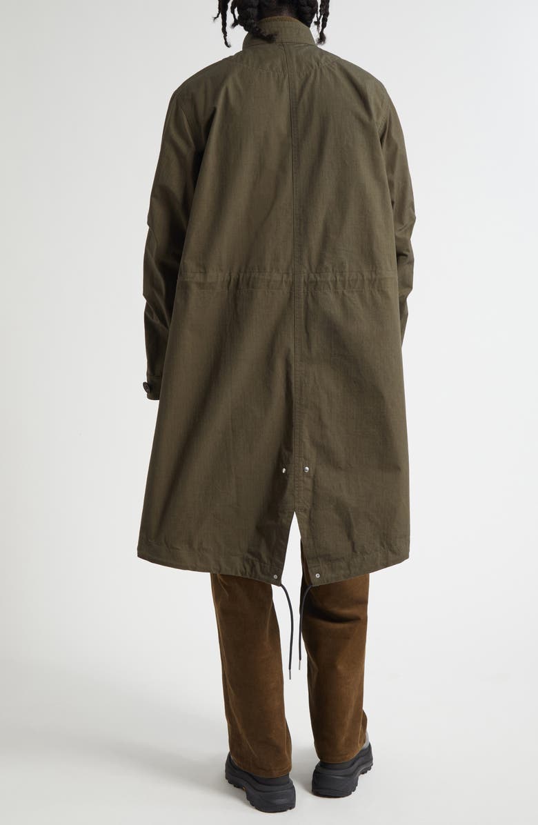 Sacai Cotton & Nylon Ripstop Coat, Alternate, color, Khaki