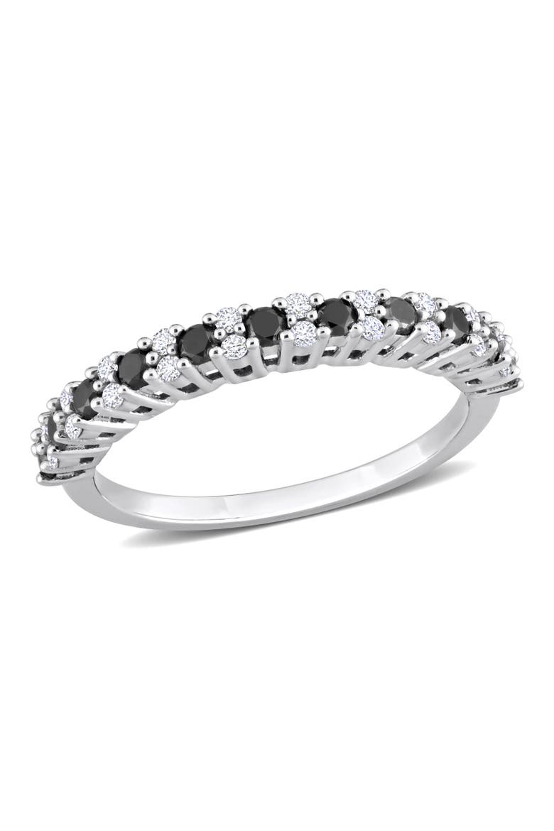 1/2 CTW Black & White Diamond Band 14k, Main, color, Diamond