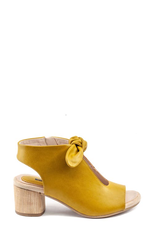 Gc Shoes Women's Kimora Knot Detail Block Heel Dress Sandals In Yellow