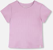 Deux par Deux Relaxed Straight Fit Crinkle Jersey Short Sleeve T-Shirt