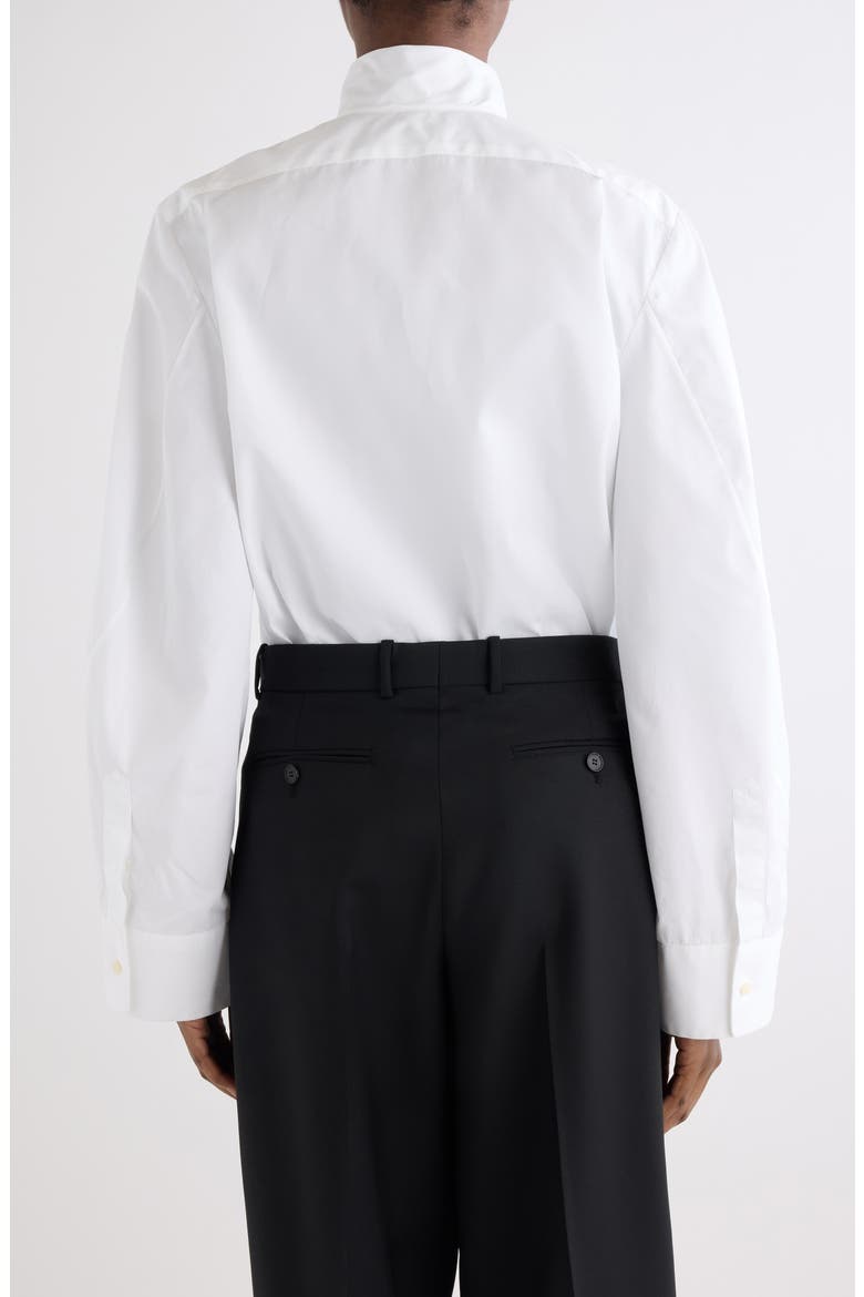 Small Bow Button-Up Shirt, Alternate, color, WHITE