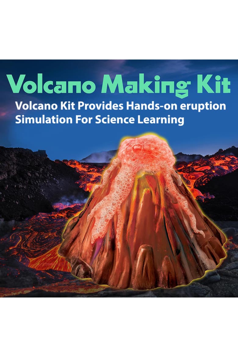 KidzLabs Volcano Making Kit, DIY Science Simulated Eruption Kit, Kids 8+, Alternate, color, Multicolored