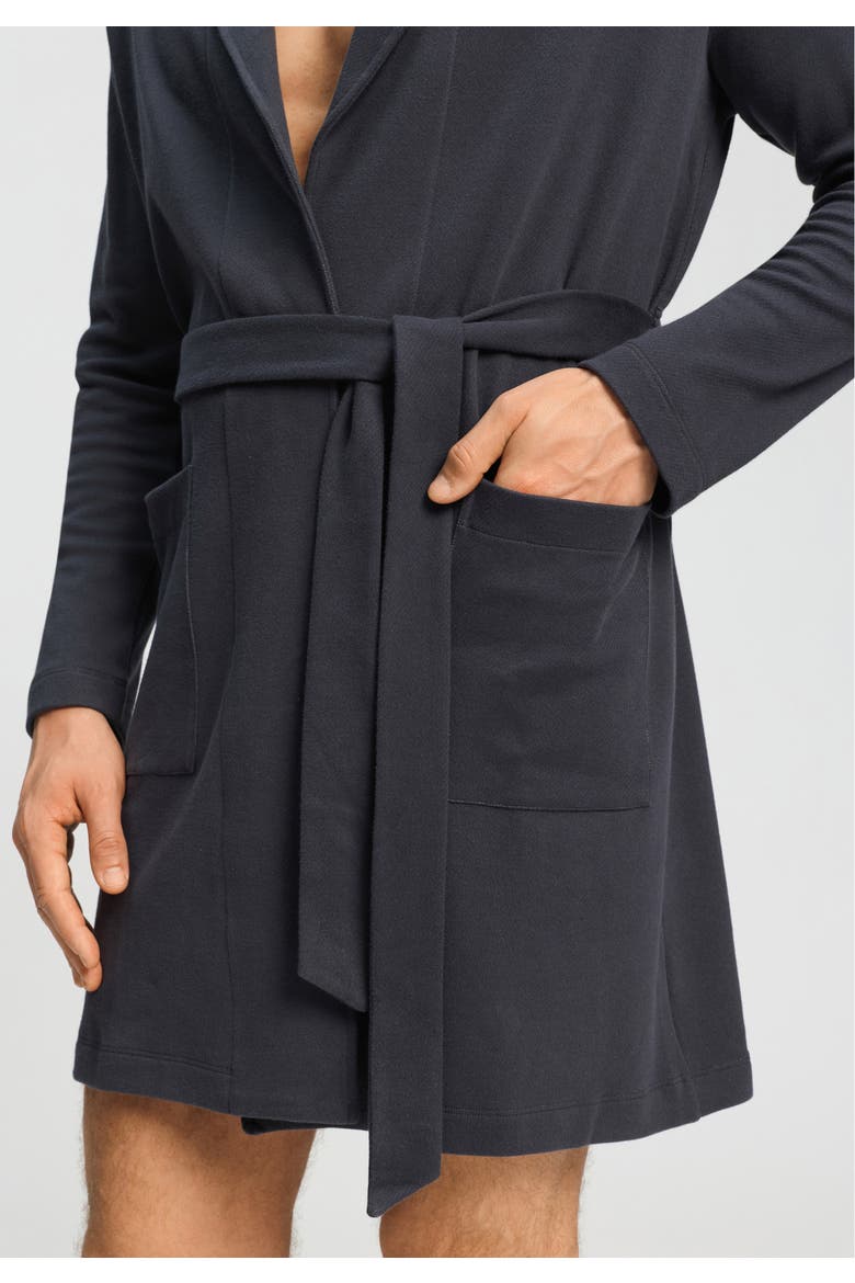 Travelwear Cotton Blend Robe, Alternate, color, Smokey Charcoal