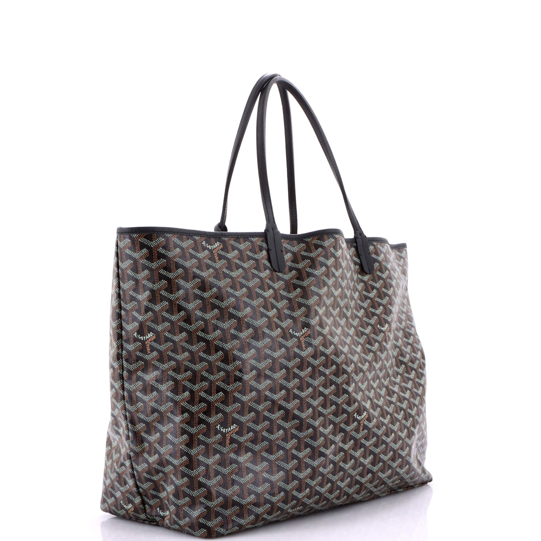 Pre-Owned Goyard Saint Louis Tote Coated Canvas GM, Alternate, color, Black
