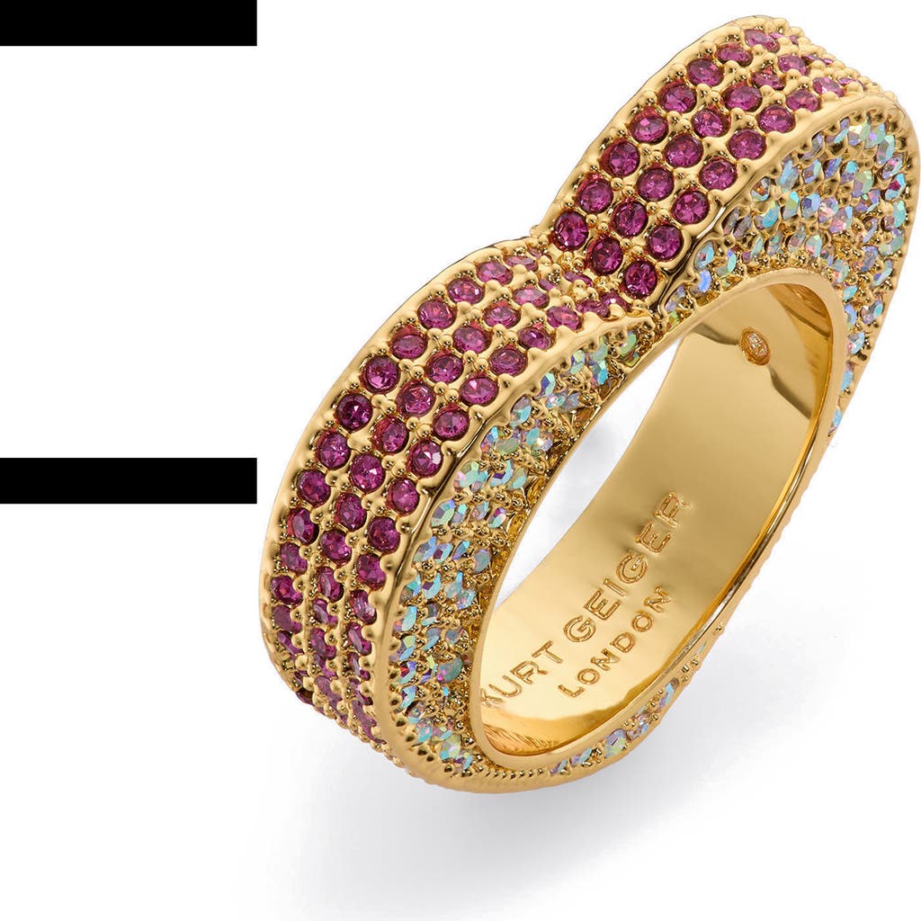 KURT GEIGER KURT GEIGER LONDON PAVÉ HEART BAND RING