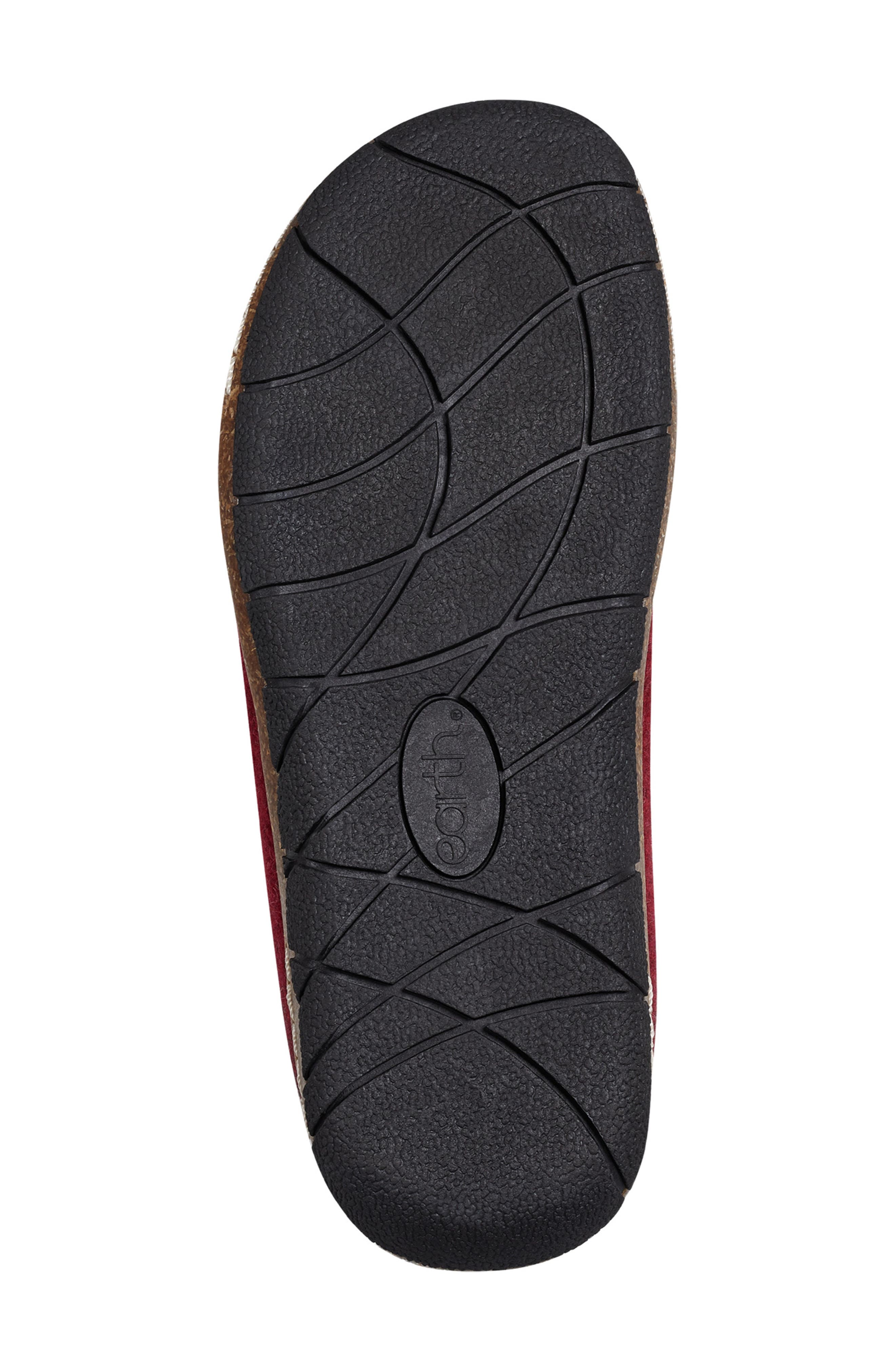 Elya Faux Fur Clog, Alternate, color, RED