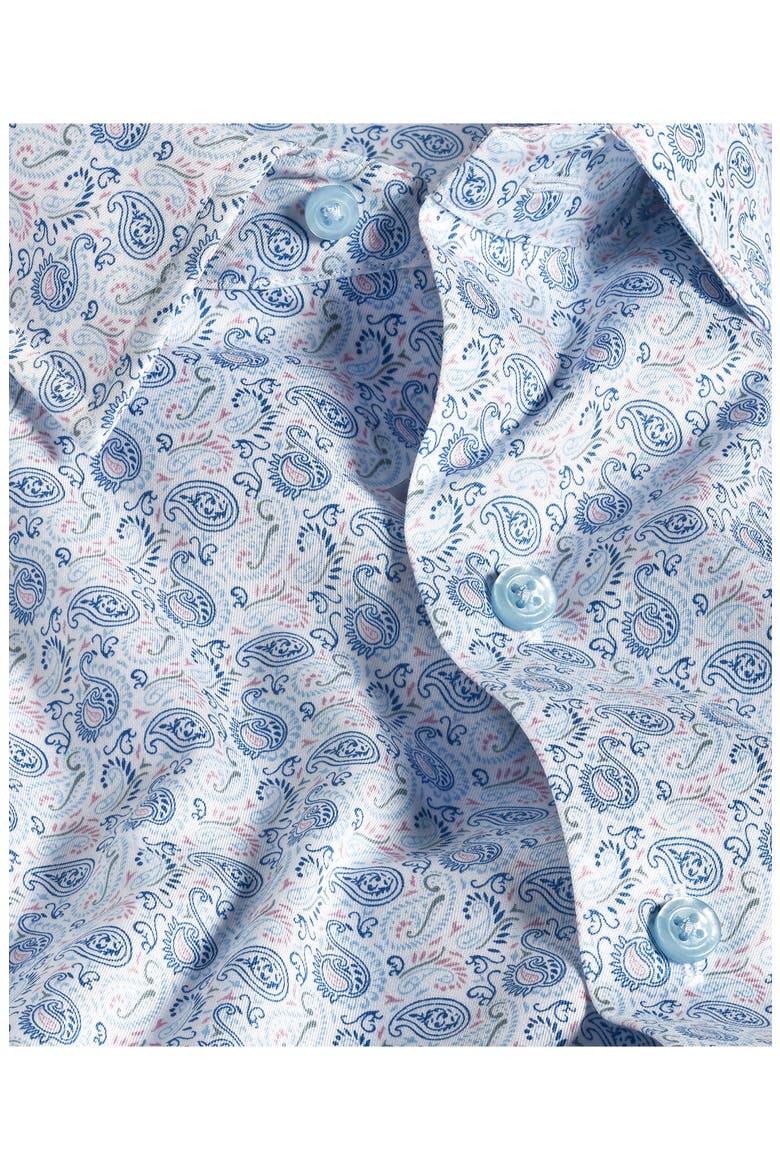 Paisley Print Sport Shirt, Alternate, color, WHITE/ PINK