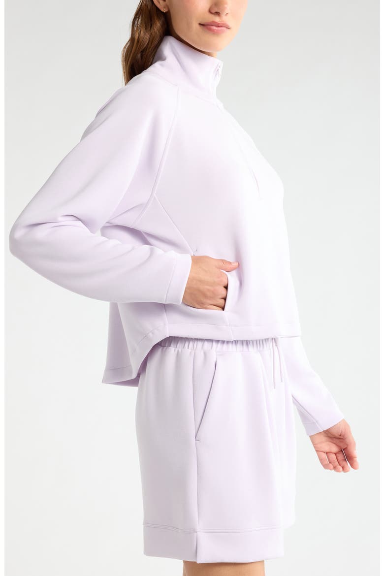Soft Luxe Half Zip Sweatshirt, Alternate, color, PURPLE HUSH