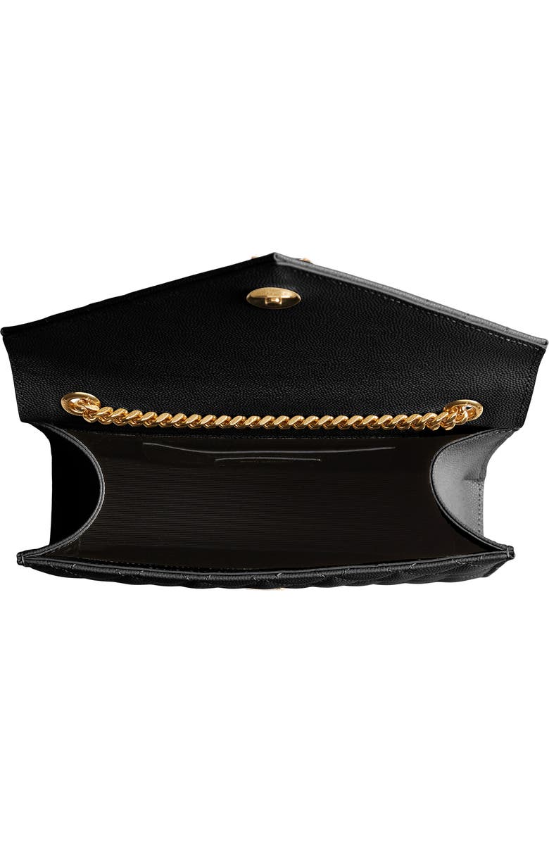 Saint Laurent Small Envelope Calfskin Leather Shoulder Bag, Alternate, color,