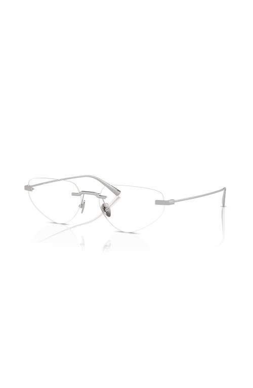 Ferrari 57mm Irregular Optical Glasses In Silver