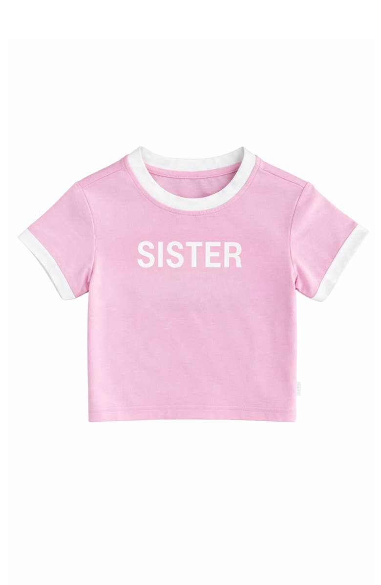 Bits & Bows Sister T-Shirt, Main, color, Pink