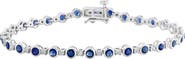 EFFY Sterling Silver Ruby and Diamond Bracelet