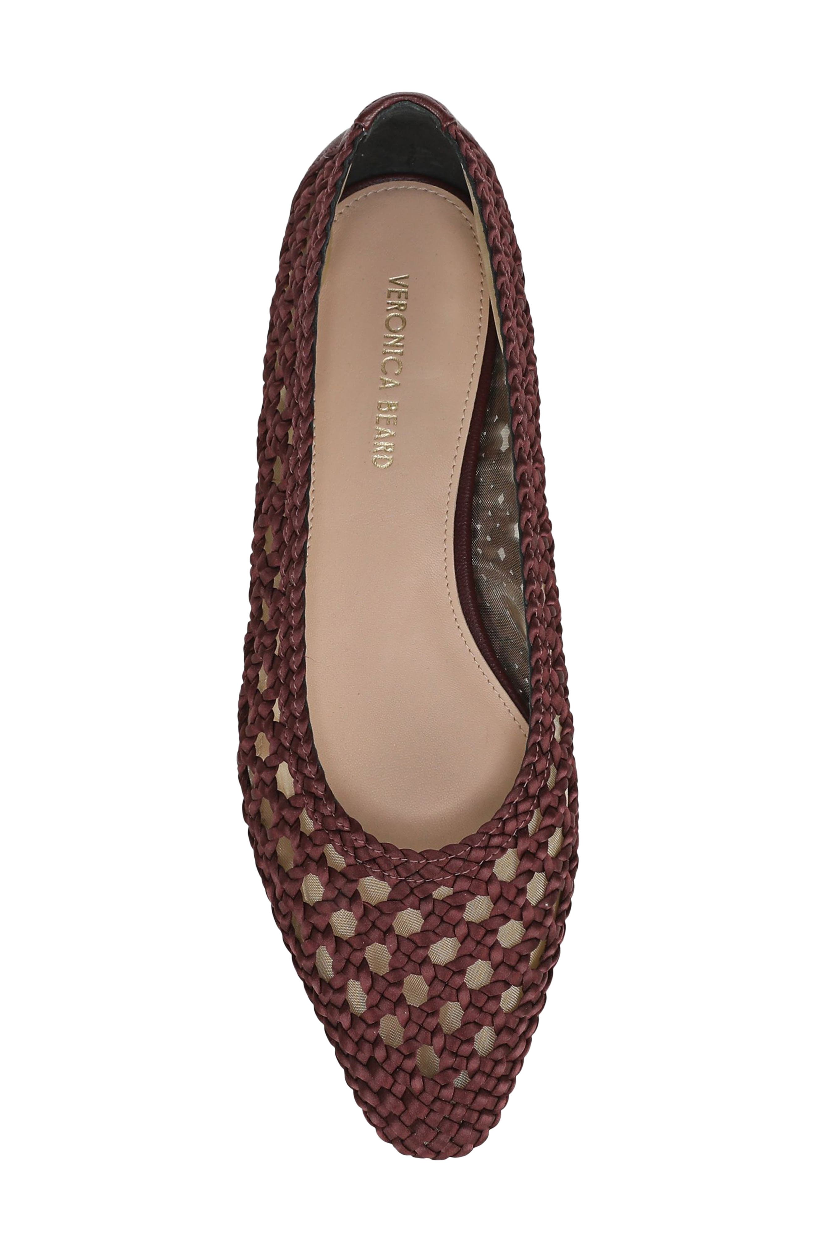 Cienna Skimmer Flat, Alternate, color, BURGUNDY LEATHER