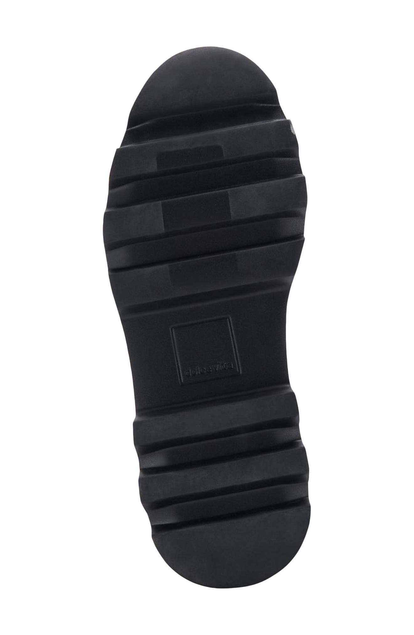 Dolce Vita Hoven H2O Waterproof Platform Lug Sole Bootie, Alternate, color, Black Leather H2o