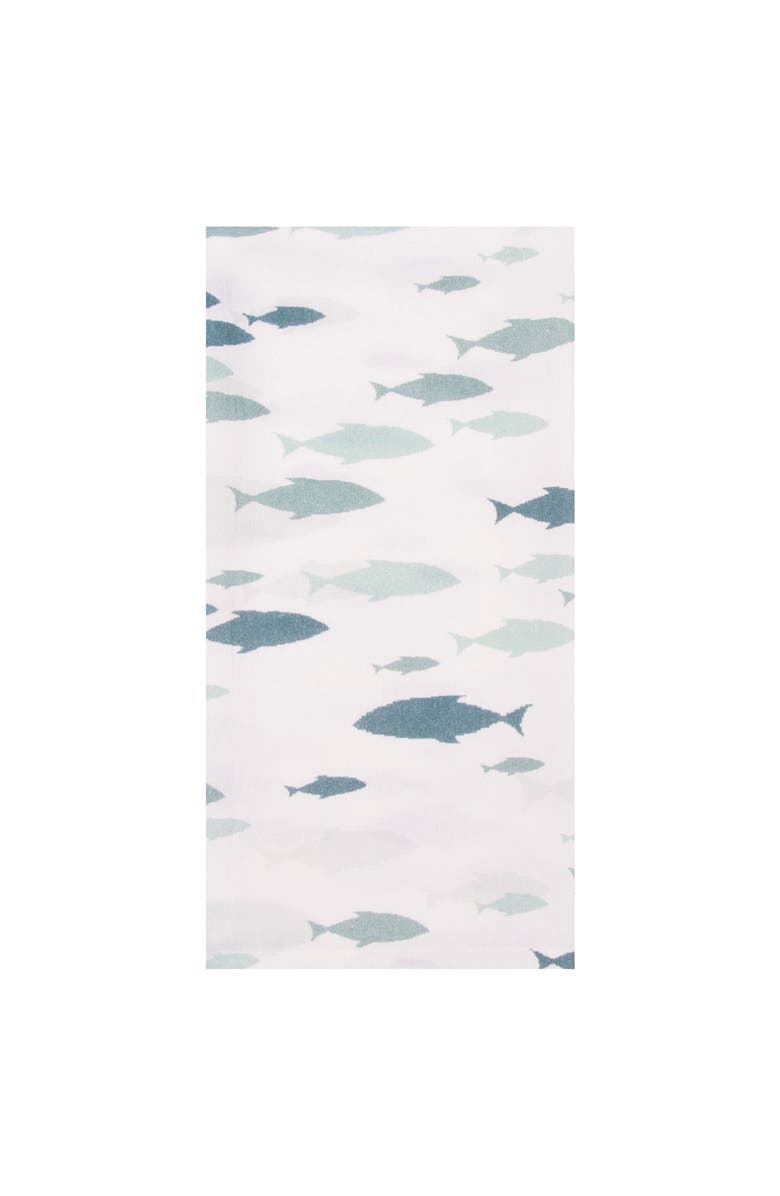 C&F Home School of Fish Kitchen and Bathroom Graphic Print Hand Towel, Main, color, Blue