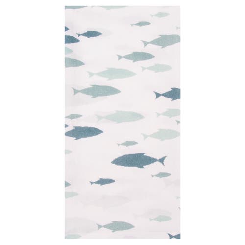 C & F Home C&f Home School Of Fish Kitchen And Bathroom Graphic Print Hand Towel In Multi