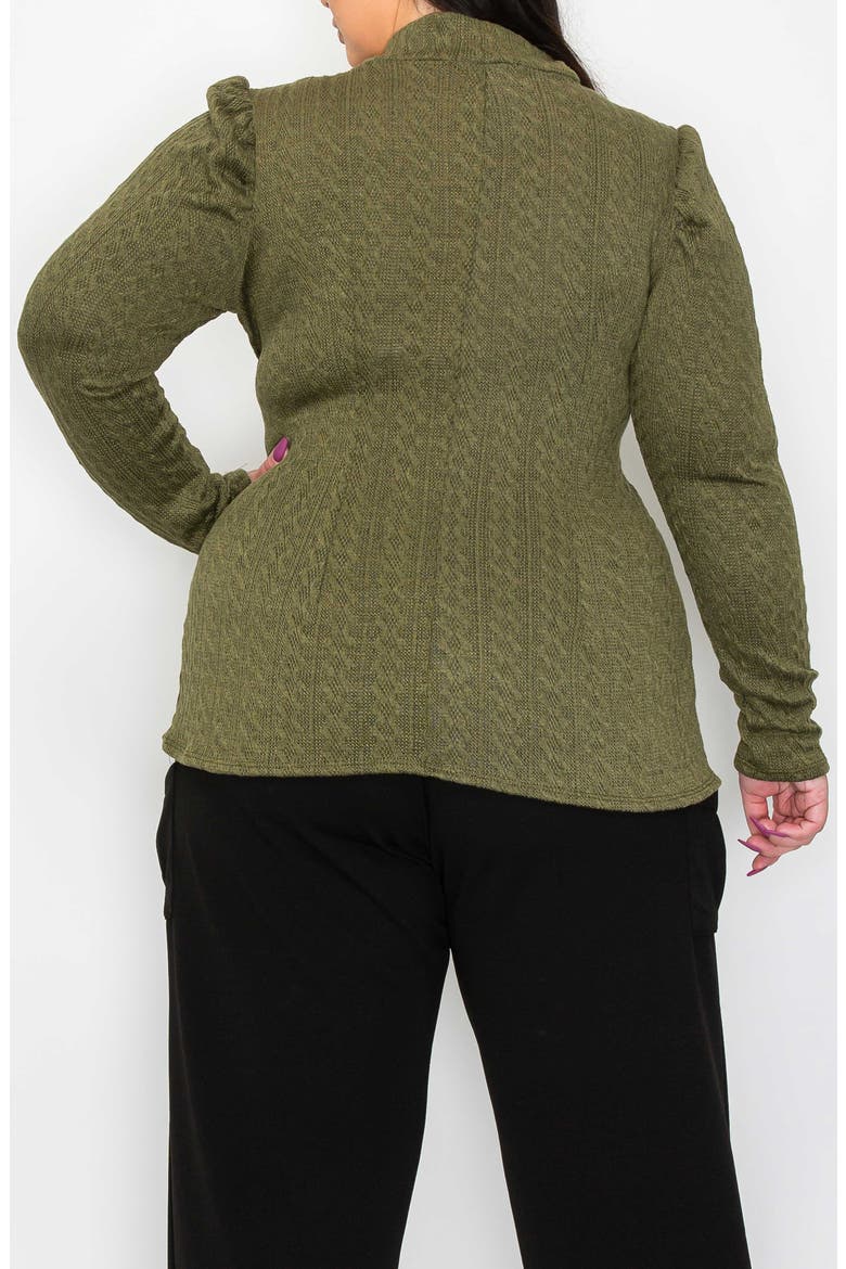 Catriona Waist Tie Mock Neck Sweater, Alternate, color, OLIVE