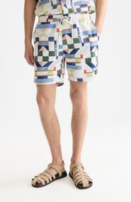 Scotch & Soda Patchwork Print Swim Trunks