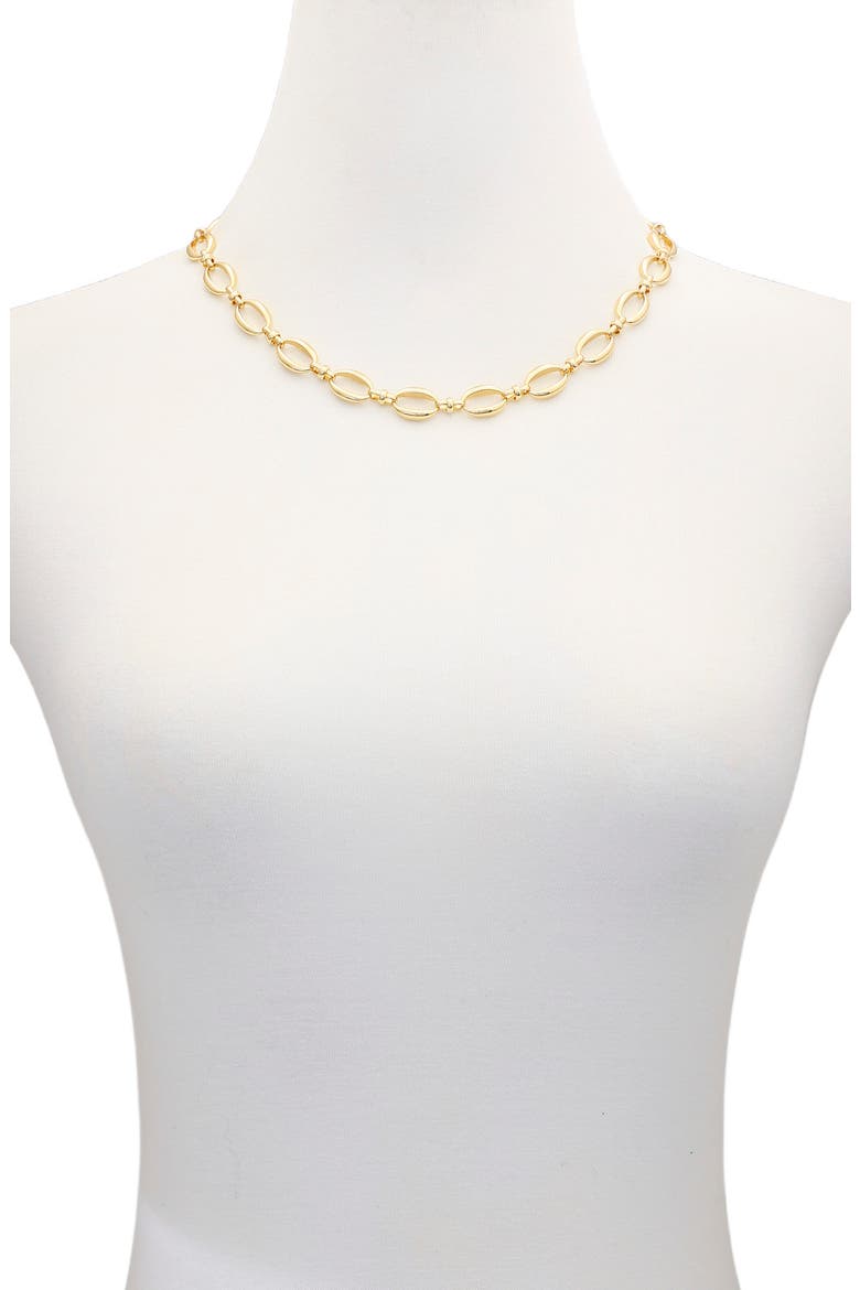 Chunky Oval Link Necklace, Alternate, color, GOLD