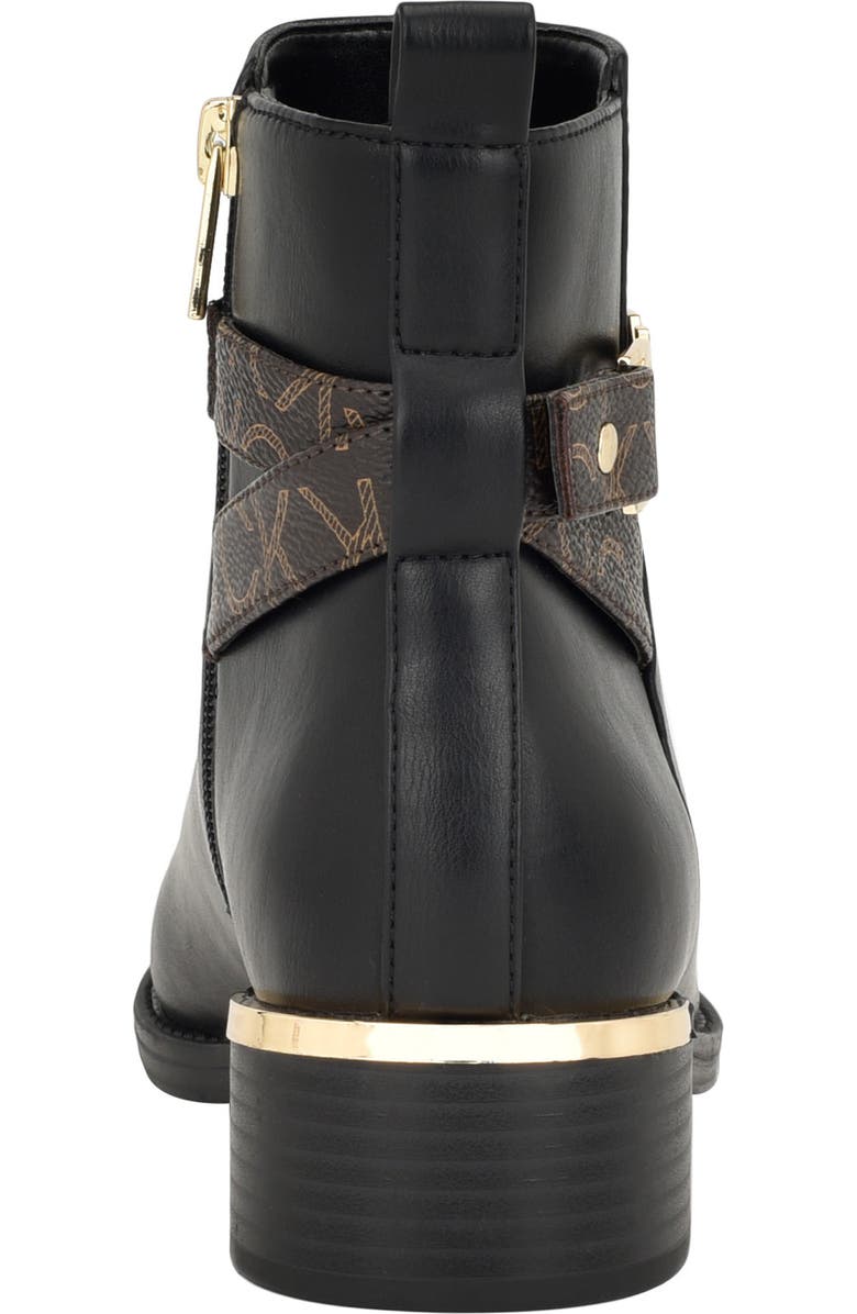 Calvin Klein Buckle Strap Bootie, Alternate, color, Black