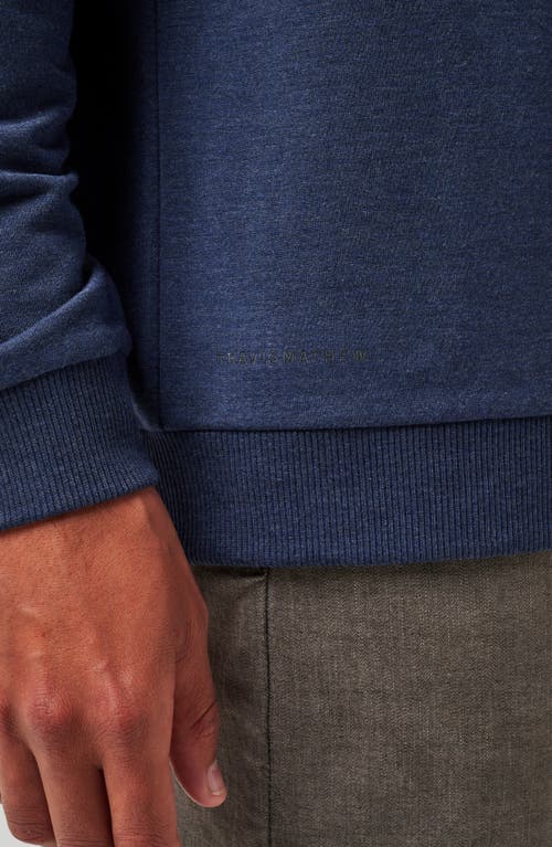 Travismathew Amenities V-neck Sweatshirt In Heather Blue Nights