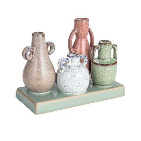 Mounted Vases on Base