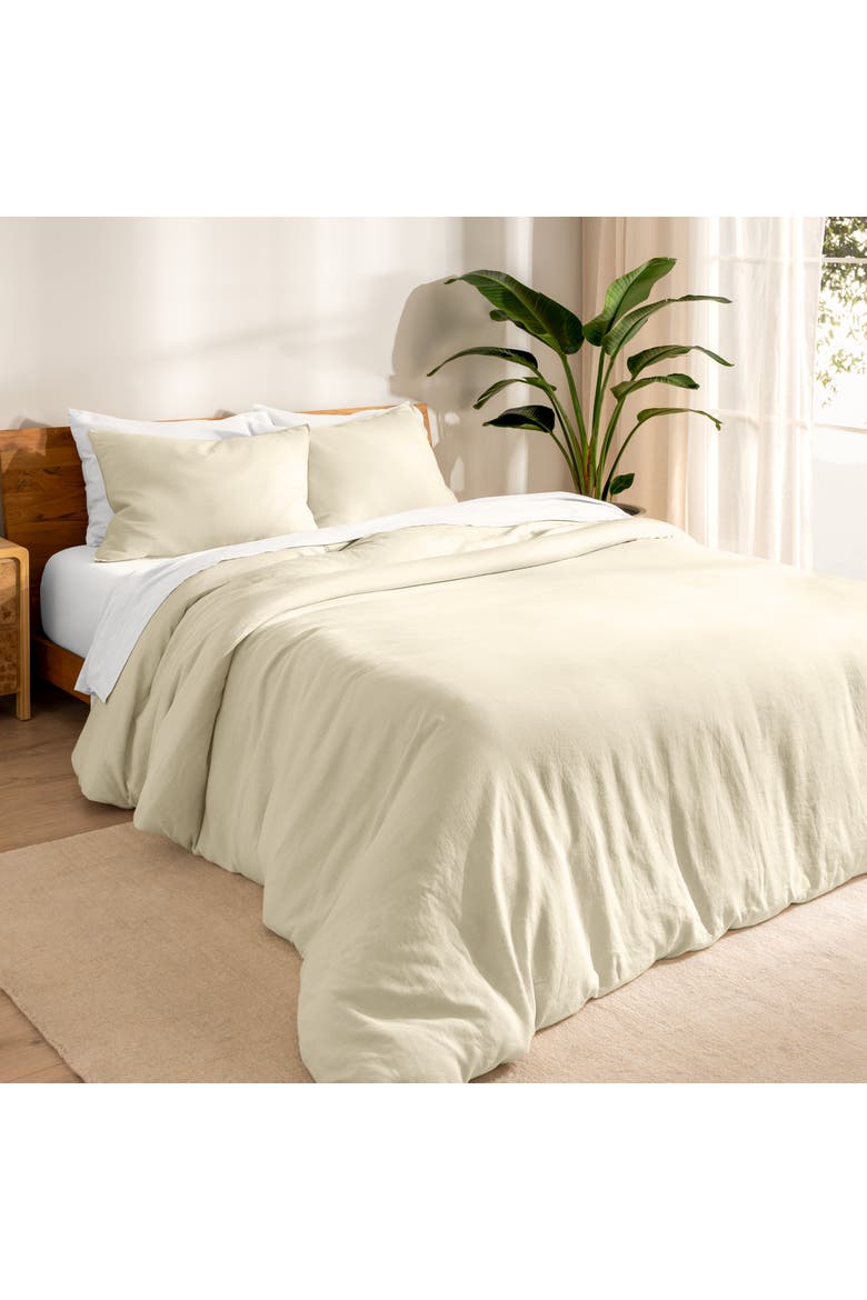 100% European Linen Duvet Cover and Sham Set, Alternate, color, Natural