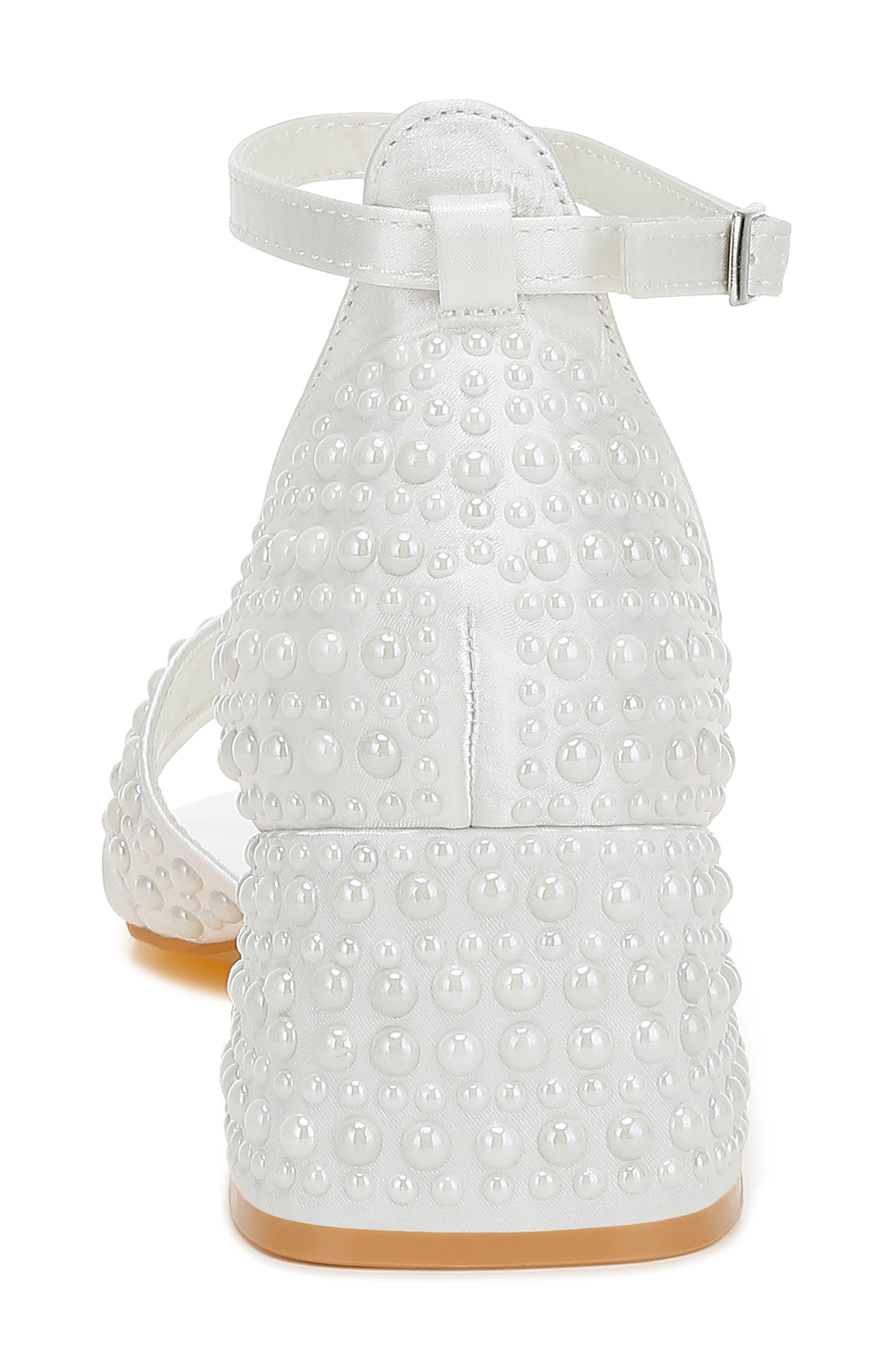 LONDON RAG Cinnabon Embellished Sandal, Alternate, color, White