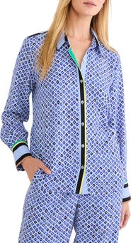 NIC+ZOE Mosaic Print Button Up Shirt