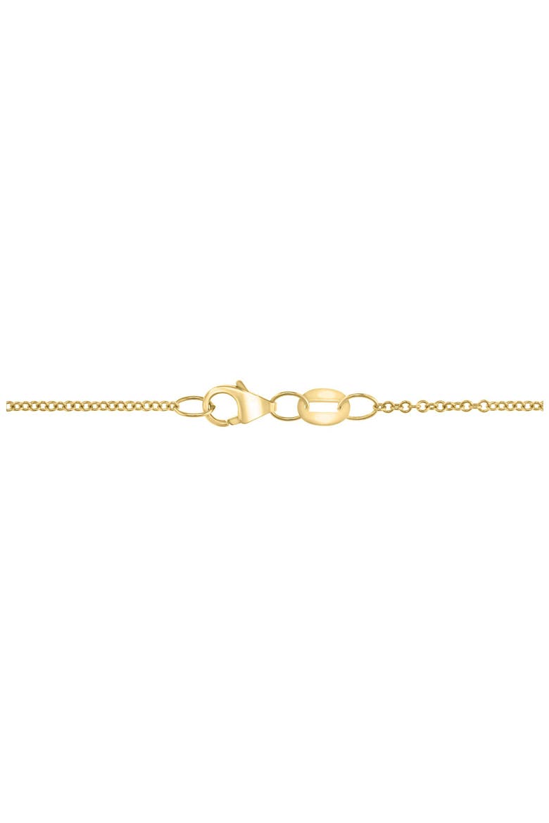 14K Gold Plated Sterling Silver Diamond Heart Pendant Necklace - 0.22 ctw, Alternate, color, WHITE