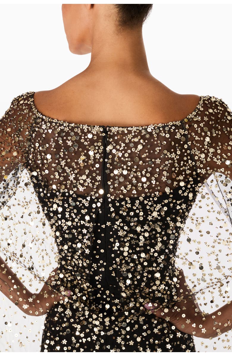 Jenny Packham Roman Dress, Alternate, color, Liquorice