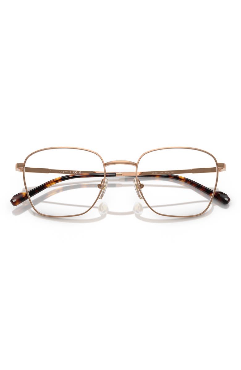 VOGUE 51mm Pillow Optical Glasses, Alternate, color, Rose Gold