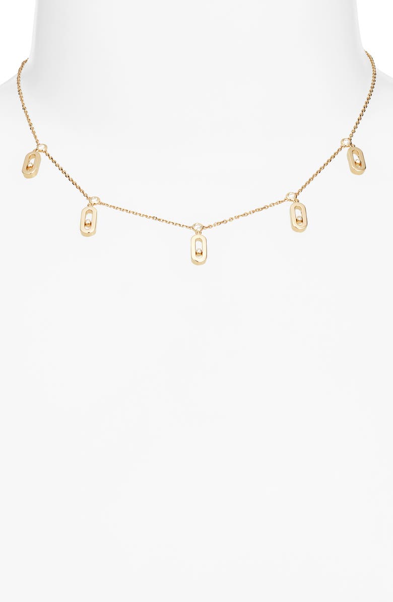 Messika Move Uno Tassel Choker Necklace, Alternate, color, Yellow Gold